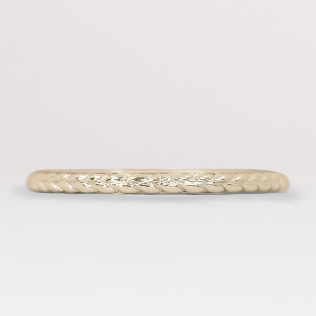 Mia - Braided Pattern Wedding Ring - Made-to-Order