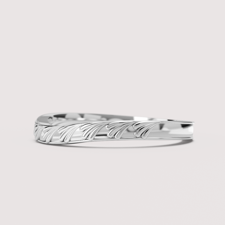 Madison - Art Deco Inspired Fan Design Curved Shaped Wedding Ring - Made-to-Order Wedding Rings - Made-to-Order
