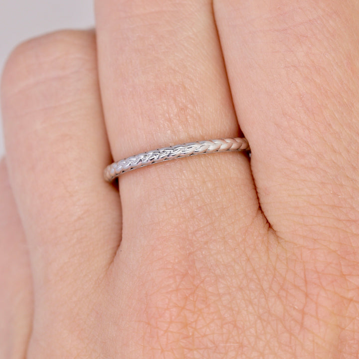 Mia - Braided Pattern Wedding Ring - Made-to-Order Wedding Rings - Made-to-Order