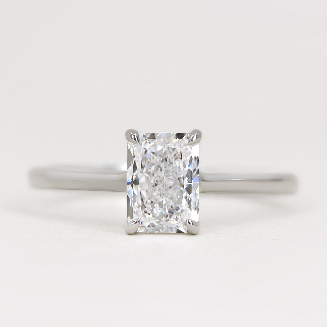 Molly - Radiant Cut Lab Grown Diamond Solitaire Engagement Ring Engagement Rings - Made-to-Order