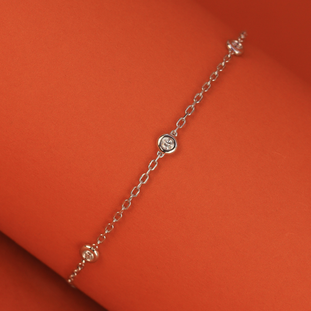 Bezel diamond bracelet