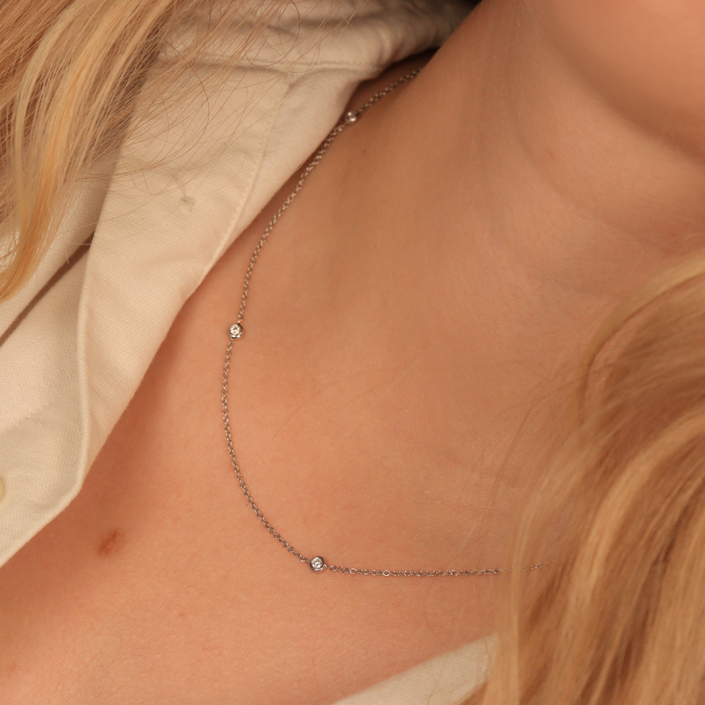 Lab grown diamond necklace