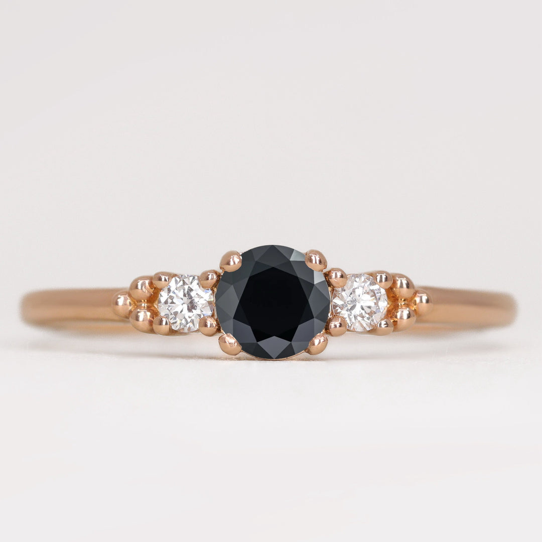 Natalia - Salt & Pepper Diamond Trilogy Ring - Ready-to-Set