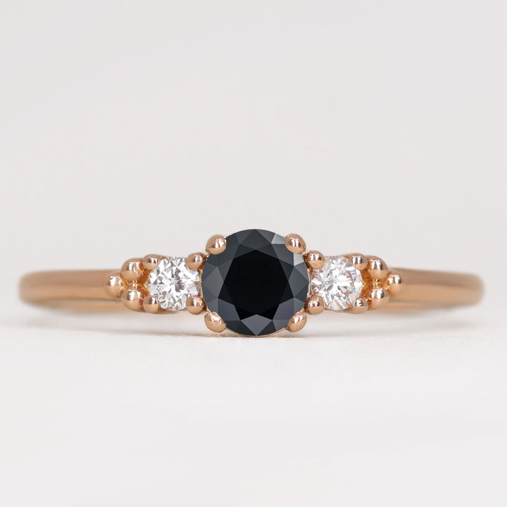 Natalia - Salt & Pepper Diamond Trilogy Ring - Ready-to-Set