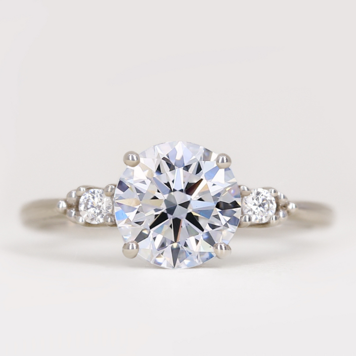 Natalia - Round Brilliant Cut 2.00ct Lab Grown Diamond Trilogy Engagement Ring