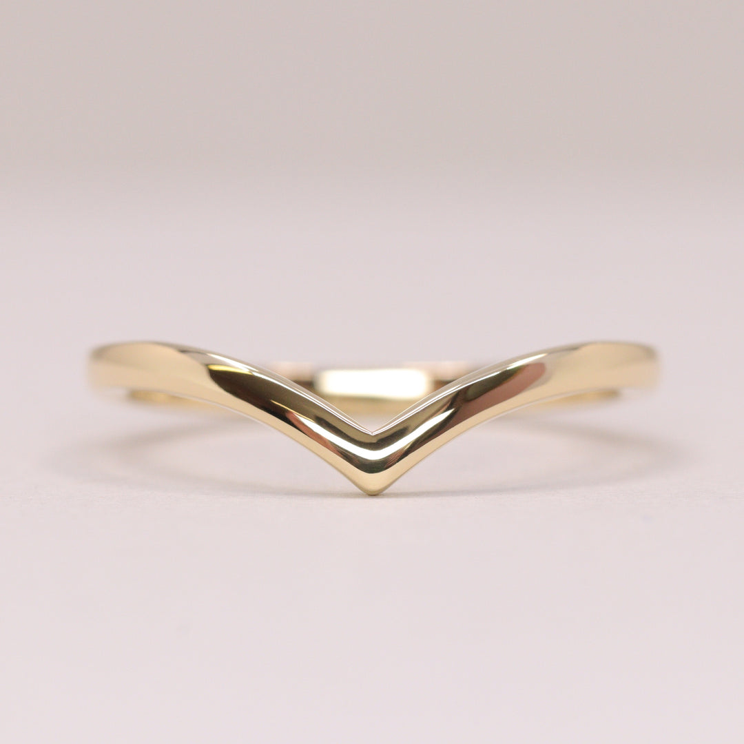 Peggy - Polished Wishbone Wedding Ring 1.8mm Width - Made-to-Order