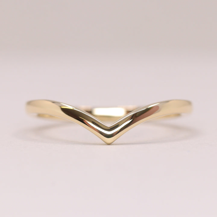 Peggy - Polished Wishbone Wedding Ring 1.8mm Width - Made-to-Order