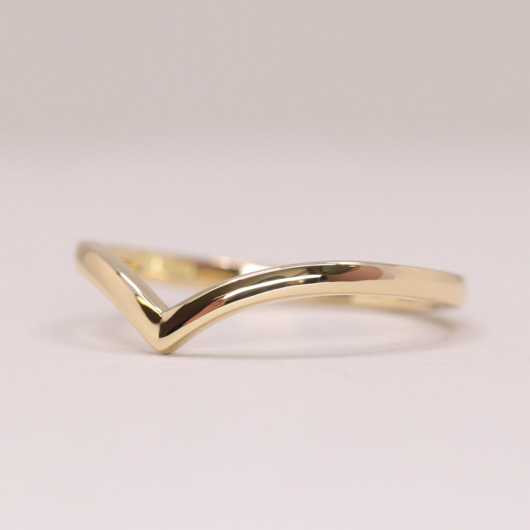 Peggy - Polished Wishbone Wedding Ring 1.8mm Width - Made-to-Order