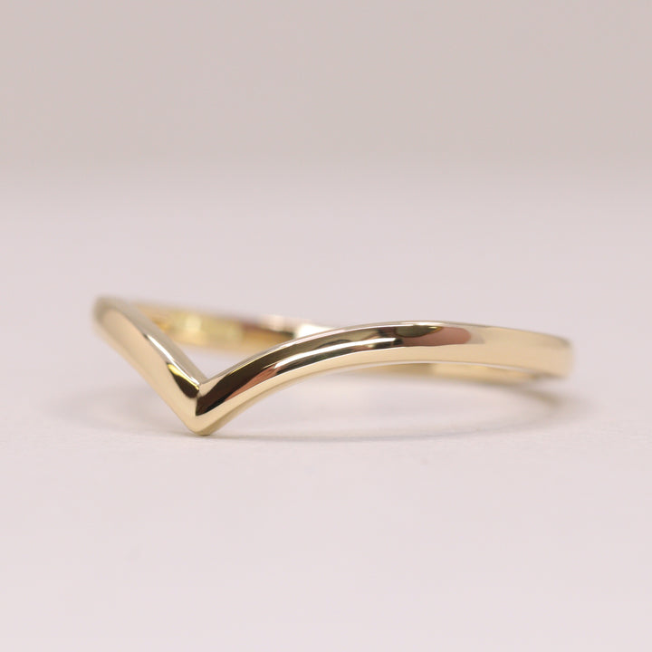 Peggy - Polished Wishbone Wedding Ring 1.8mm Width - Made-to-Order