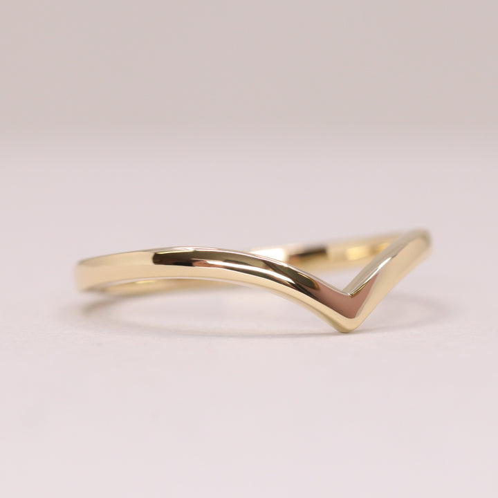 Peggy - Polished Wishbone Wedding Ring 1.8mm Width - Made-to-Order