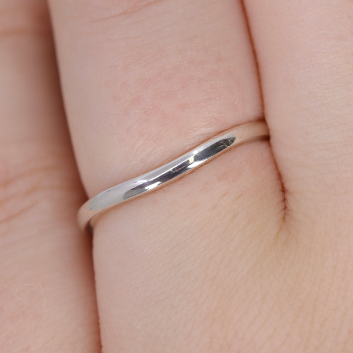 Peggy - Polished Wave Wedding Ring 1.8mm Width - Made-to-Order