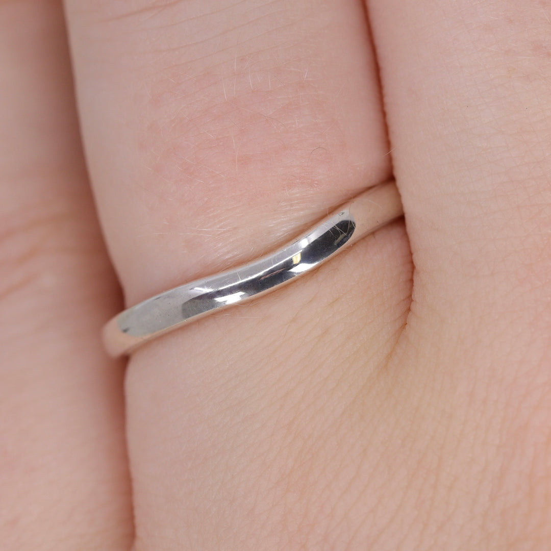 Peggy - Polished Wave Wedding Ring 2.3mm Width - Made-to-Order