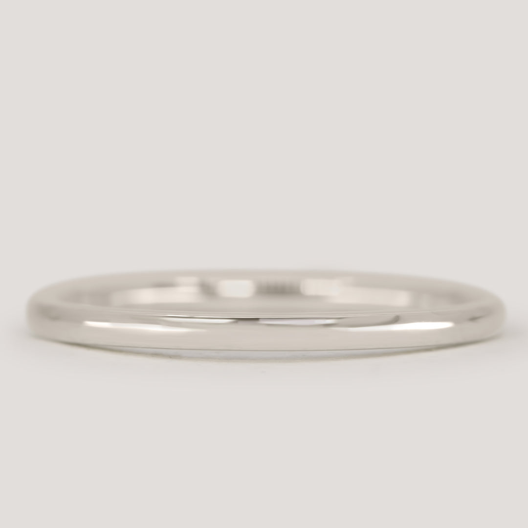 Peggy - Polished Straight Wedding Ring 1.8mm Width - Made-to-Order