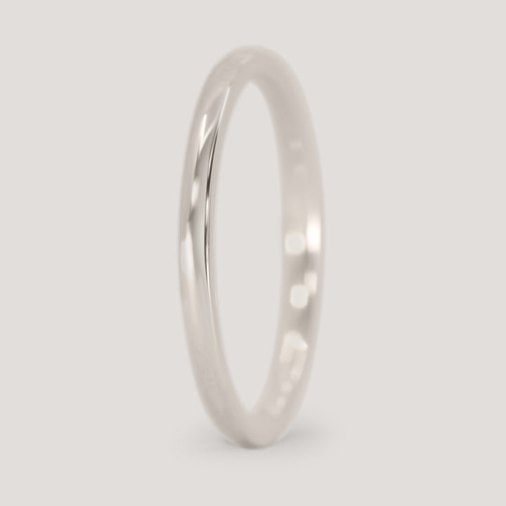 Peggy - Polished Straight Wedding Ring 1.8mm Width - Made-to-Order