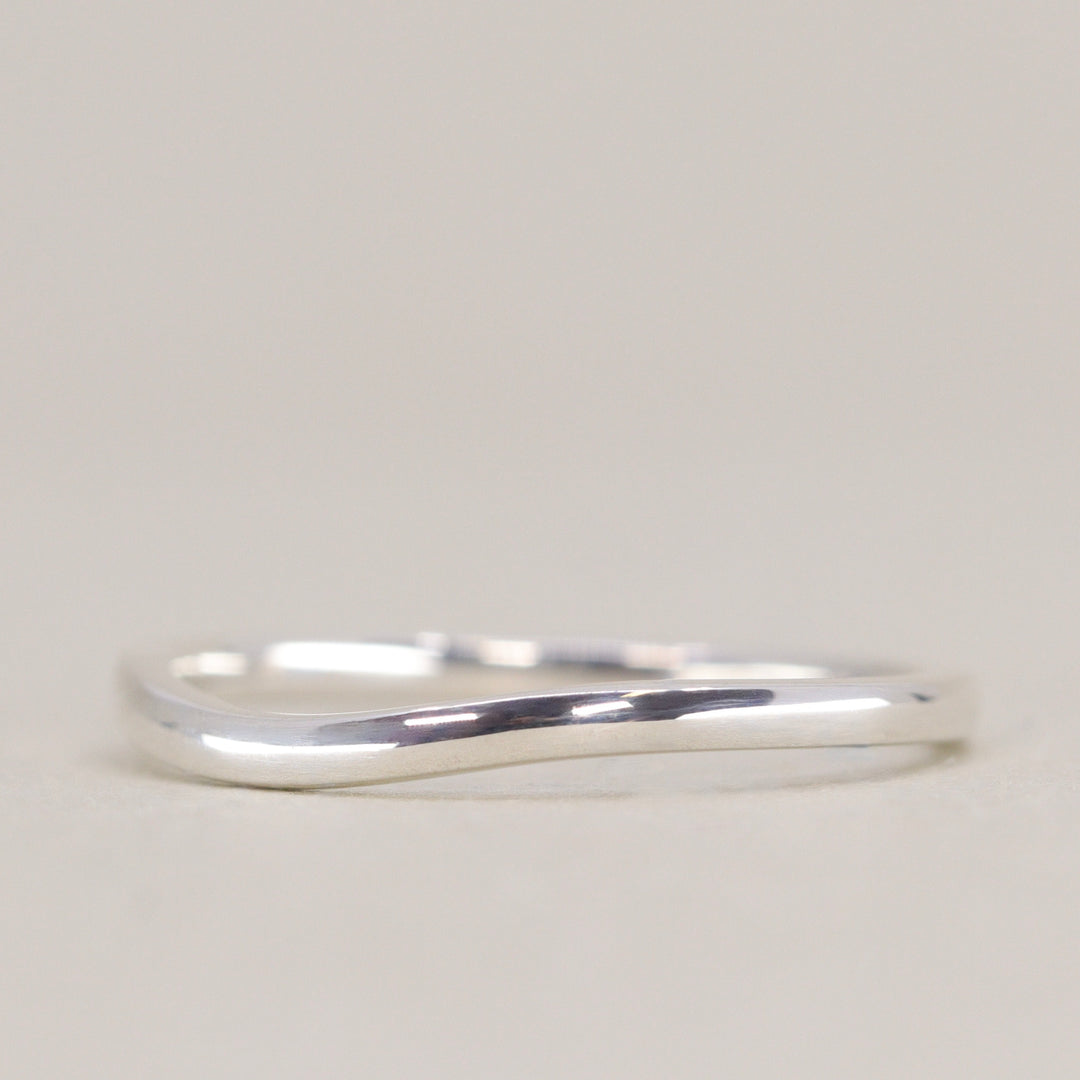 Peggy - Polished Wave Wedding Ring 1.8mm Width - Made-to-Order