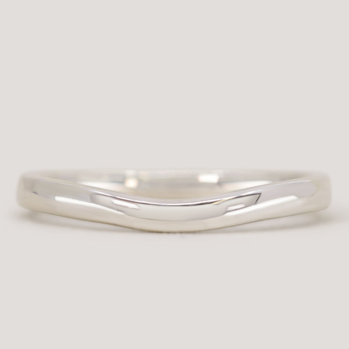 Peggy - Polished Wave Wedding Ring 2.3mm Width - Made-to-Order