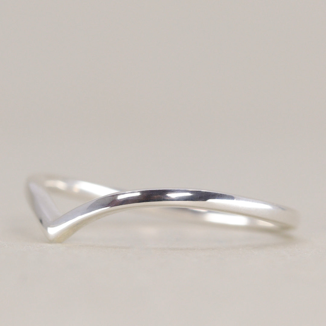 Peggy - Polished Wishbone Wedding Ring 1.8mm Width - Made-to-Order