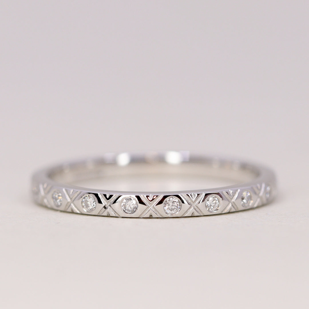 Penelope - Diamond Set Art Deco Eternity Style Wedding Ring - Made-to-Order Wedding Rings - Made-to-Order