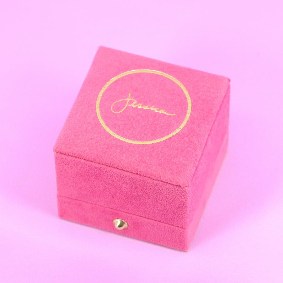 Jessica Flinn Pink Engagement and Wedding Ring Box