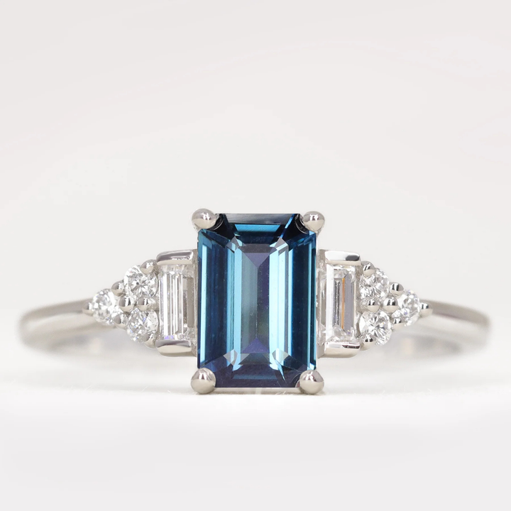 Arden - Customisable Emerald Cut Art Deco Engagement Ring