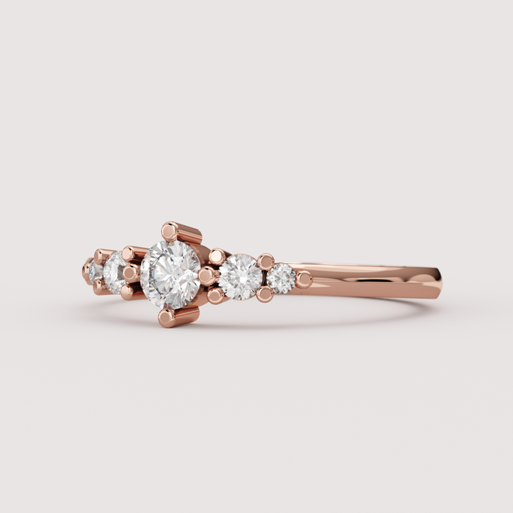 Posy - Petite Round Lab Grown Diamond 5 Stone Made-to-Order Engagement Ring