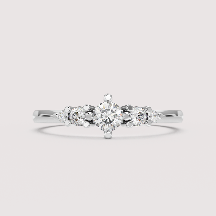 Posy - Petite Round Lab Grown Diamond 5 Stone Made-to-Order Engagement Ring