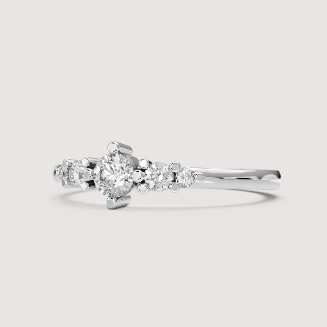 Posy - Petite Round Lab Grown Diamond 5 Stone Made-to-Order Engagement Ring