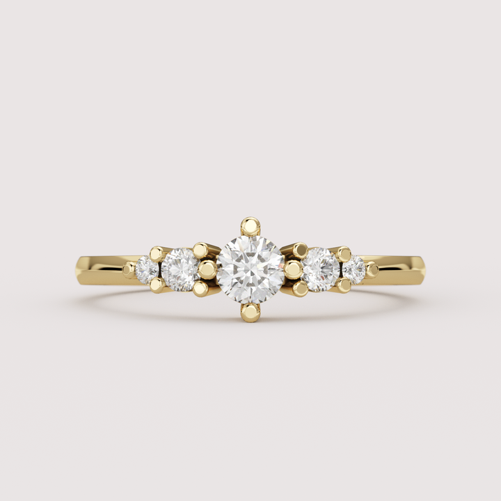 Posy - Petite Round Lab Grown Diamond 5 Stone Made-to-Order Engagement Ring