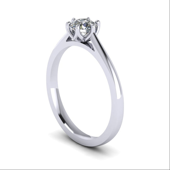 Diamond ring on a white background