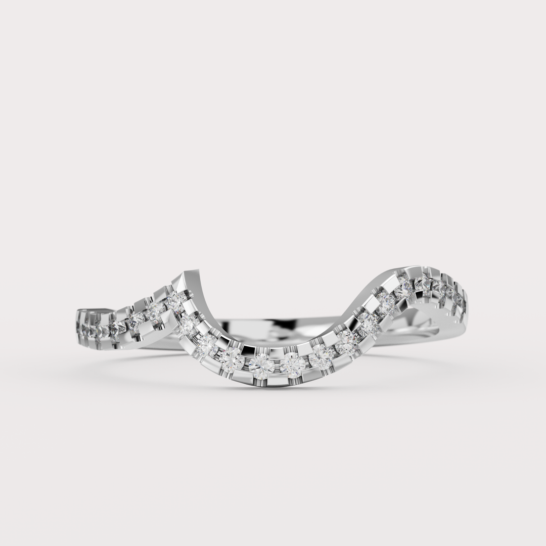 Bridal Set - Raye - Asymmetric Pear Cut Teal Sapphire Organic Twist Solitaire Engagement Ring and Matching Wedding Band Engagement Rings - Price On Application