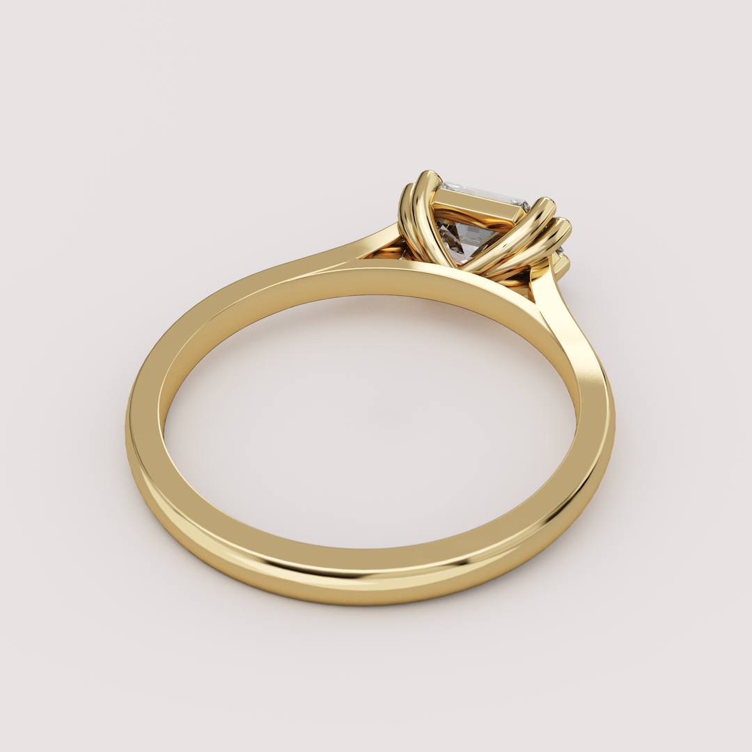 Reese - Dutch Marquise Hexagon Cut Lab Grown Diamond East-West Solitaire Custom Engagement Ring Engagement Rings - Price On Application