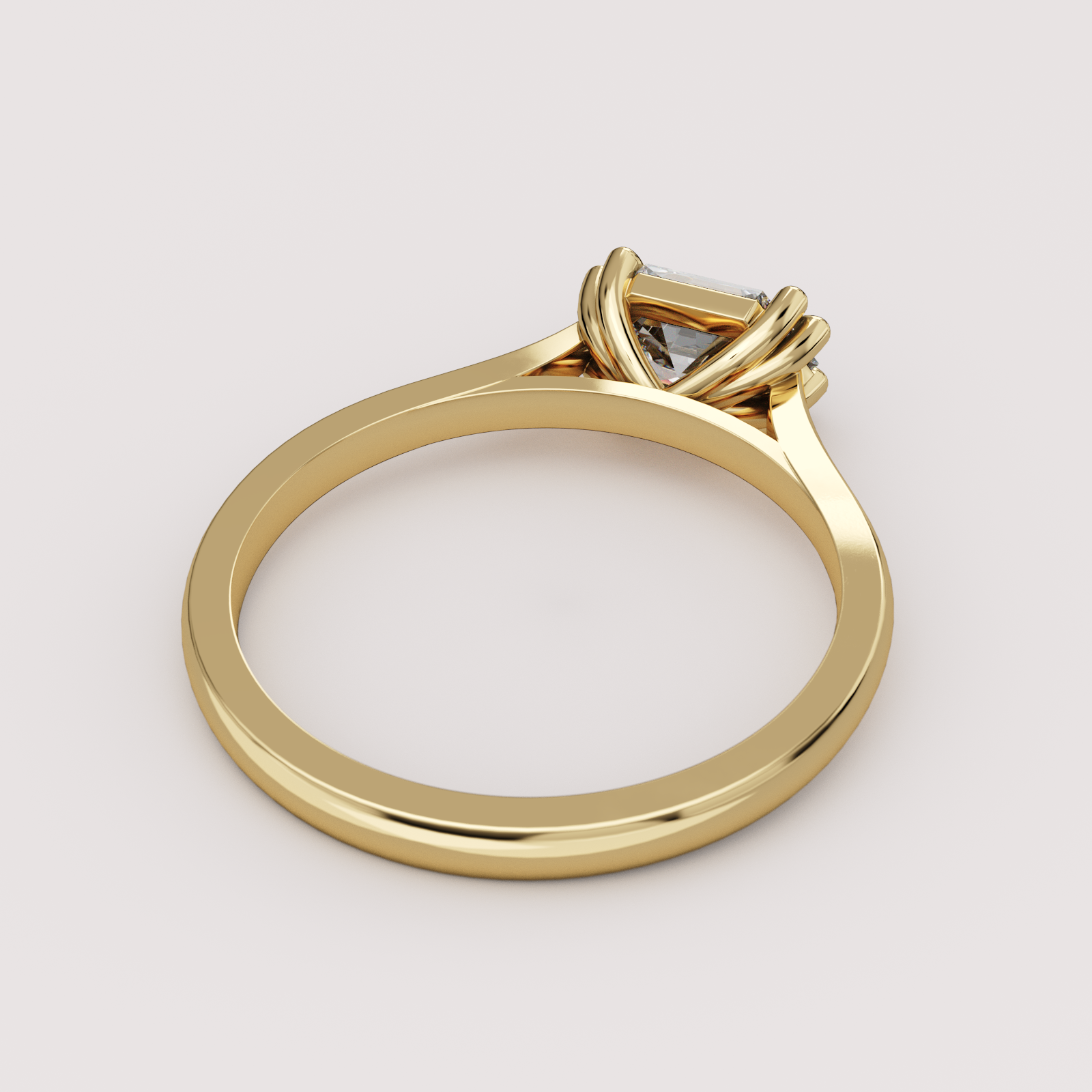 Reese Second Hand Rings Reese - Radiant or Emerald Cut Lab Grown Diamond East-West Solitaire ...