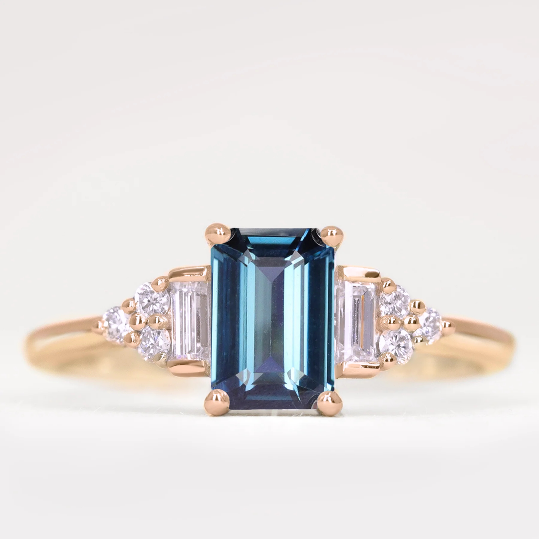 Arden - Customisable Emerald Cut Art Deco Engagement Ring