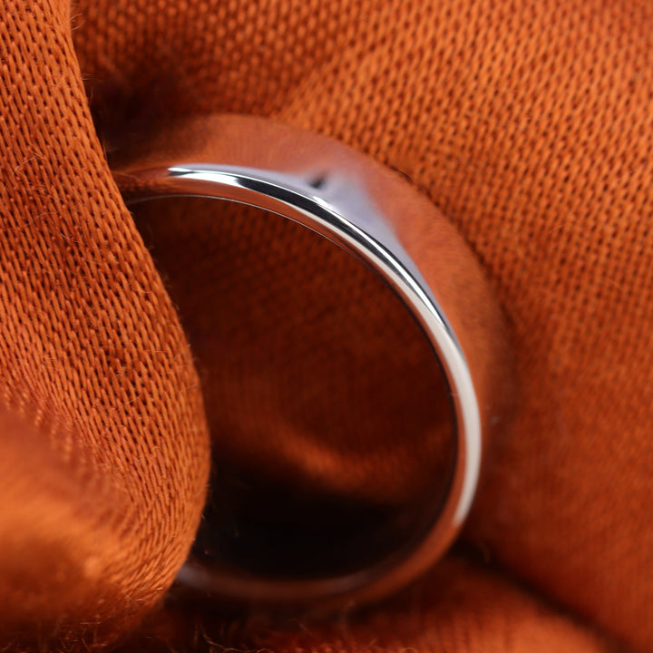 James - Light Rounded Flat Traditional Wedding Ring - Made-to-Order