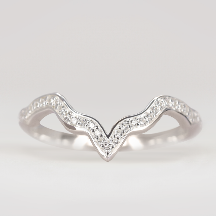 Sylvie - Wishbone Shaped Wedding Ring - Made-to-Order