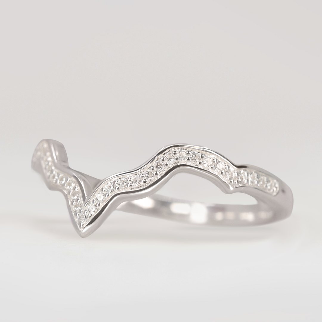 Sylvie - Wishbone Shaped Wedding Ring - Made-to-Order