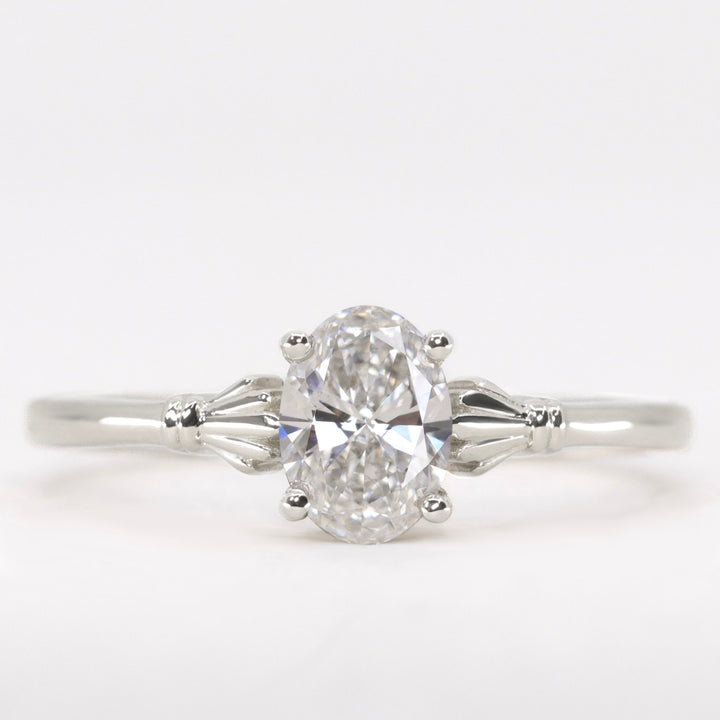 Tilly - Oval Cut Lab Grown Diamond Art Deco Solitaire Made-to-Order Engagement Ring