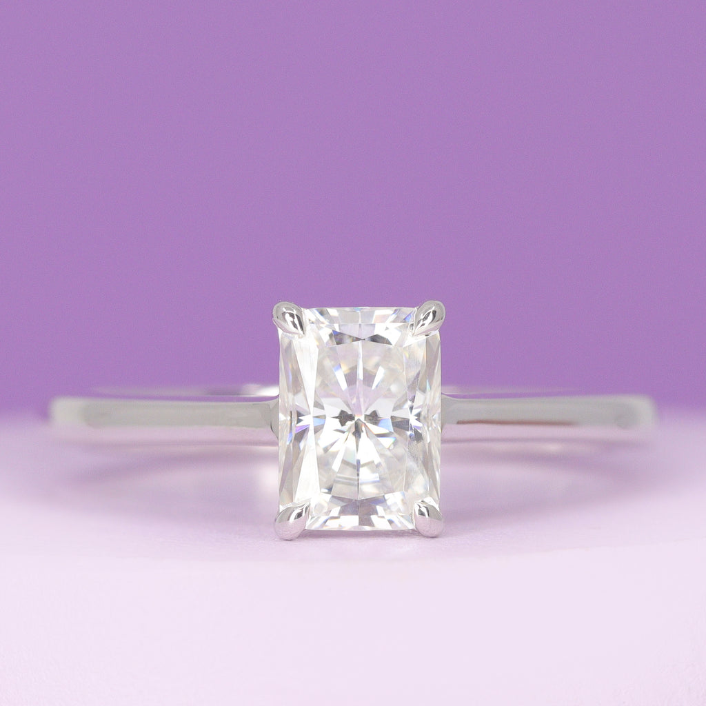 Molly - Radiant Cut Lab Grown Diamond Solitaire Engagement Ring - Made-to-Order