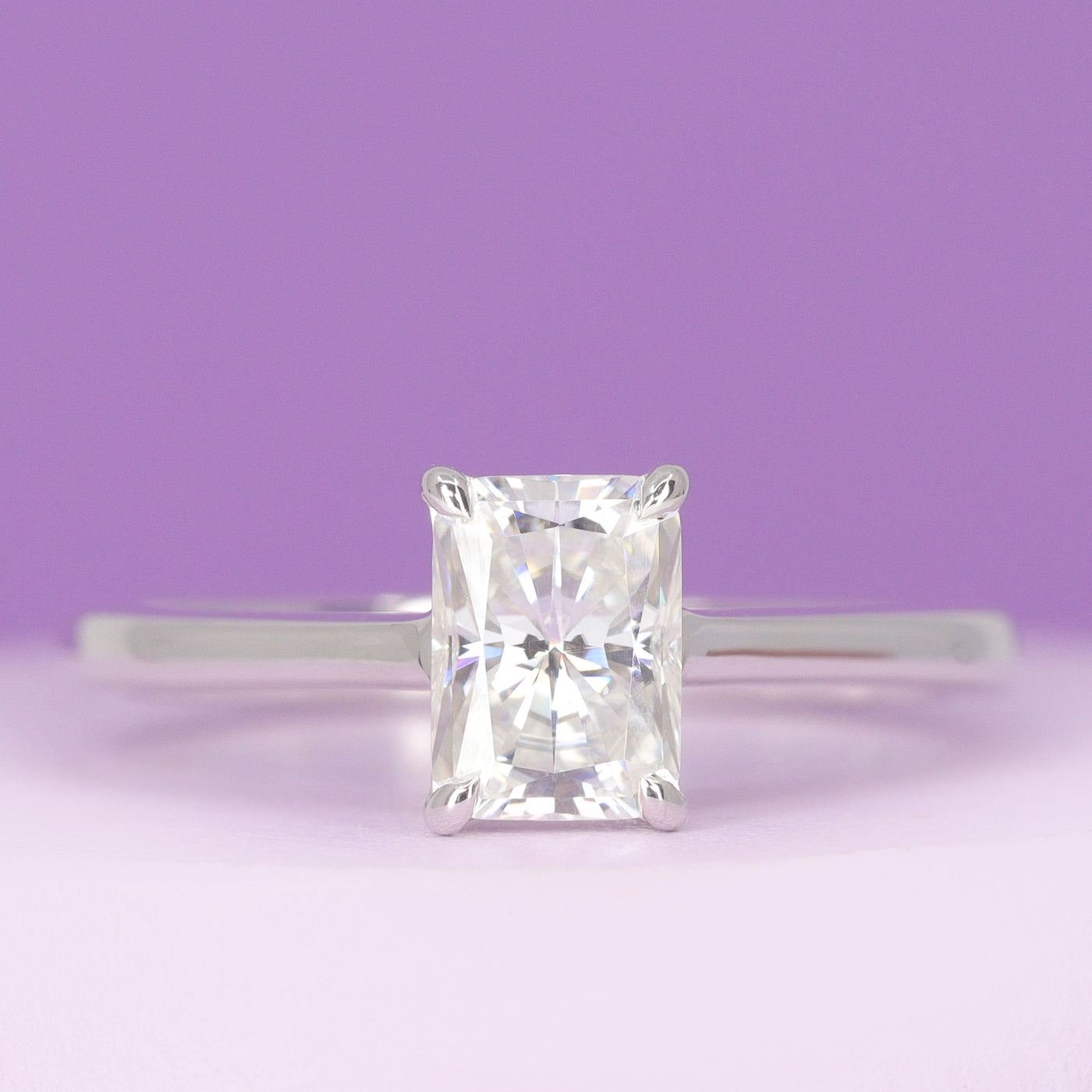 Molly - Radiant Cut Lab Grown Diamond Solitaire Engagement Ring - Made-to-Order