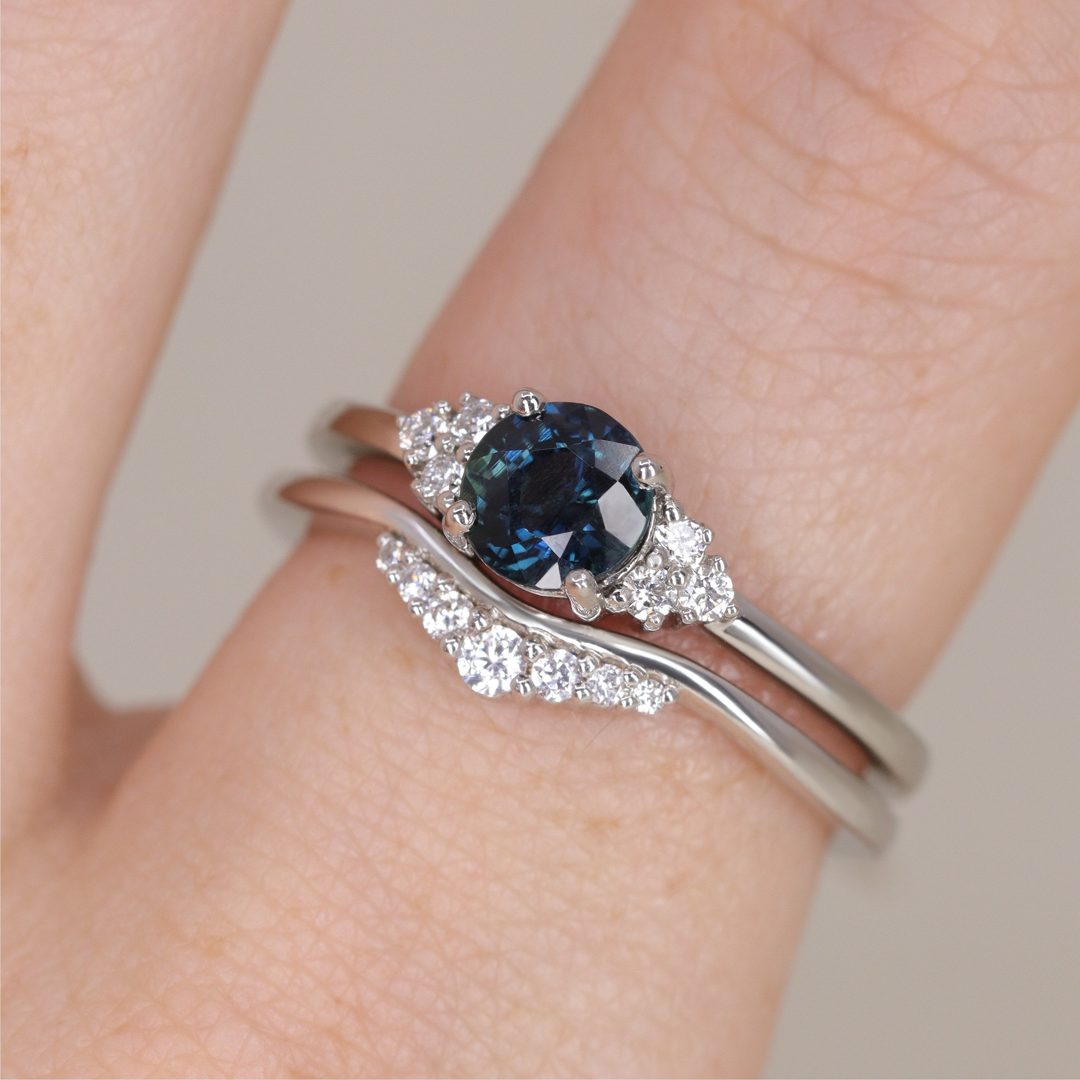 Blue sapphire engagement fashion rings uk