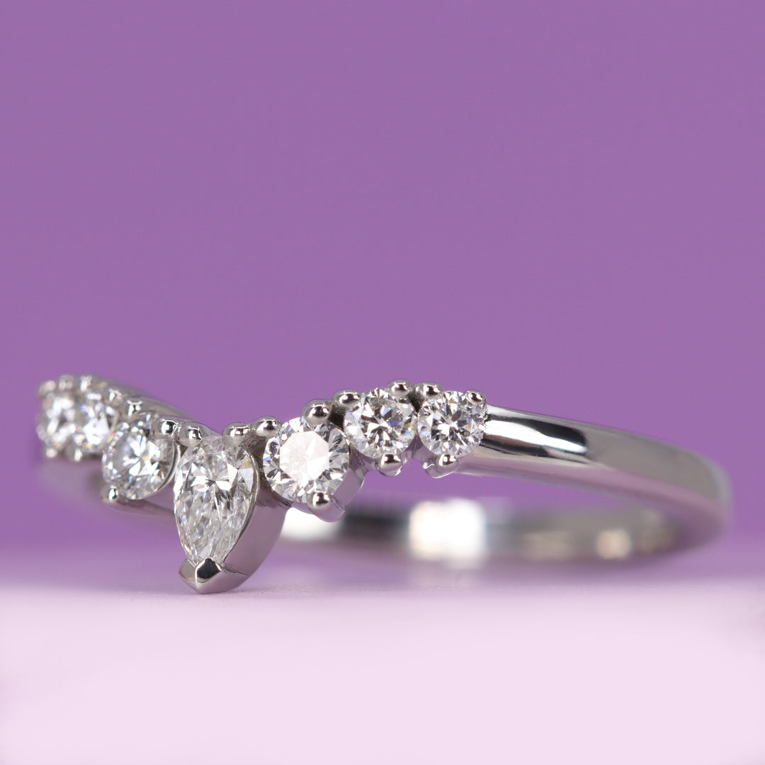 Emma - Diamond Tiara Wedding Ring - Made-to-Order