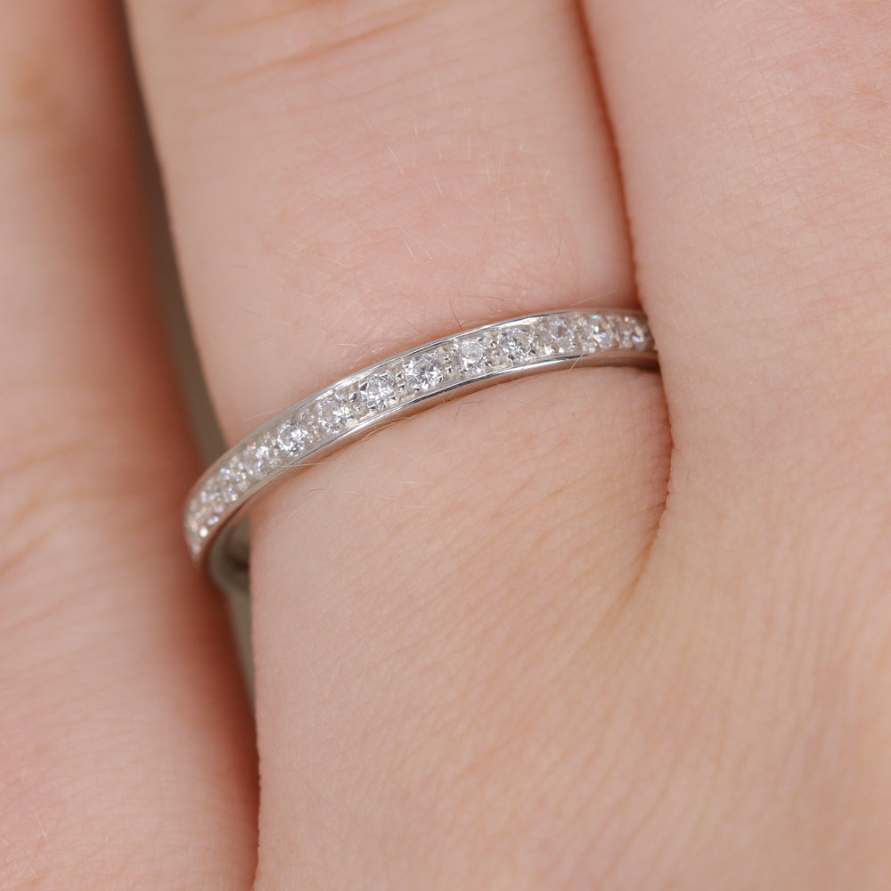 Valerie - Diamond Set Straight Wedding Ring - Made-to-Order Wedding Rings - Made-to-Order