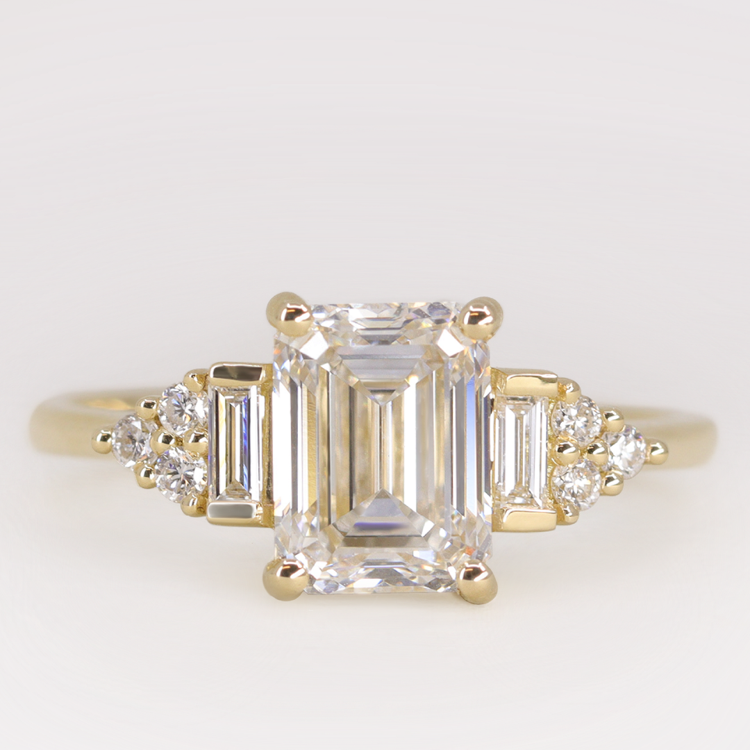 Arden - Emerald Cut Art Deco Engagement Ring