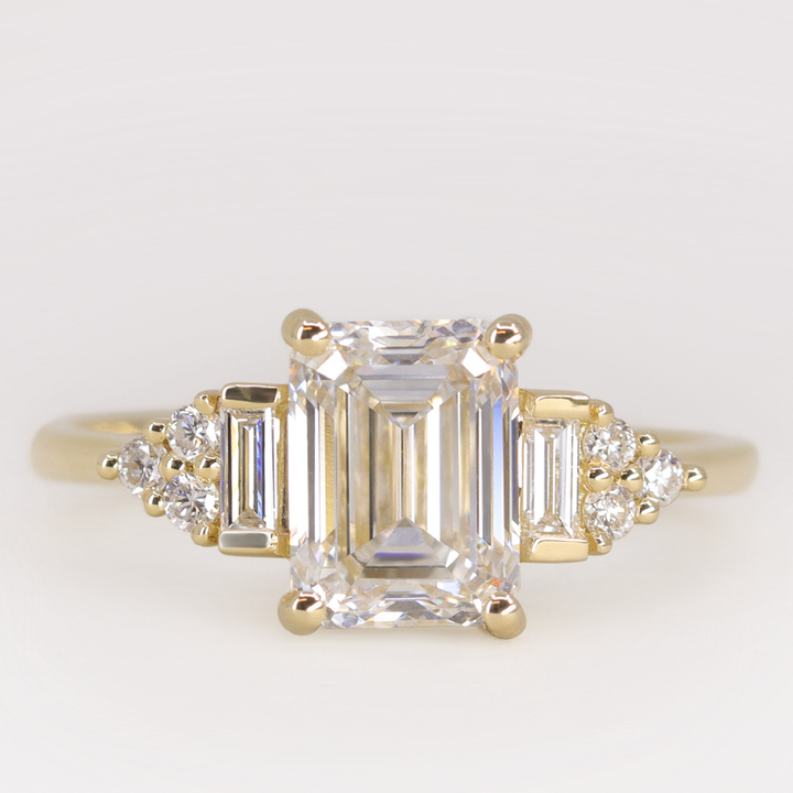 Arden - Emerald Cut Art Deco Engagement Ring