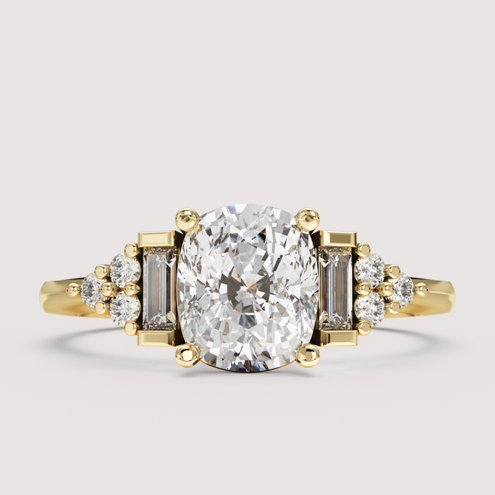 Arden - Cushion Cut Art Deco Engagement Ring Setting
