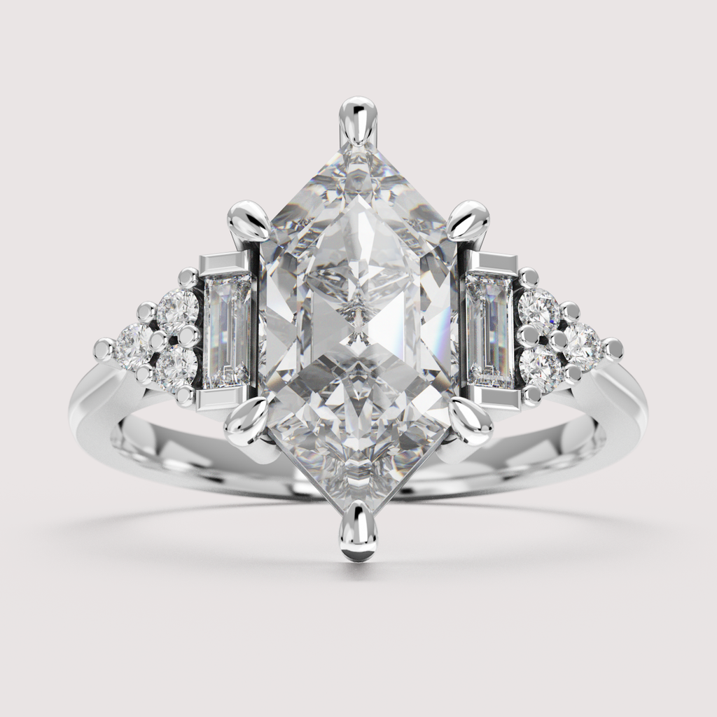 Arden - Dutch Marquise/Hexagon Diamond Art Deco Build Your Own Engagement Ring Setting