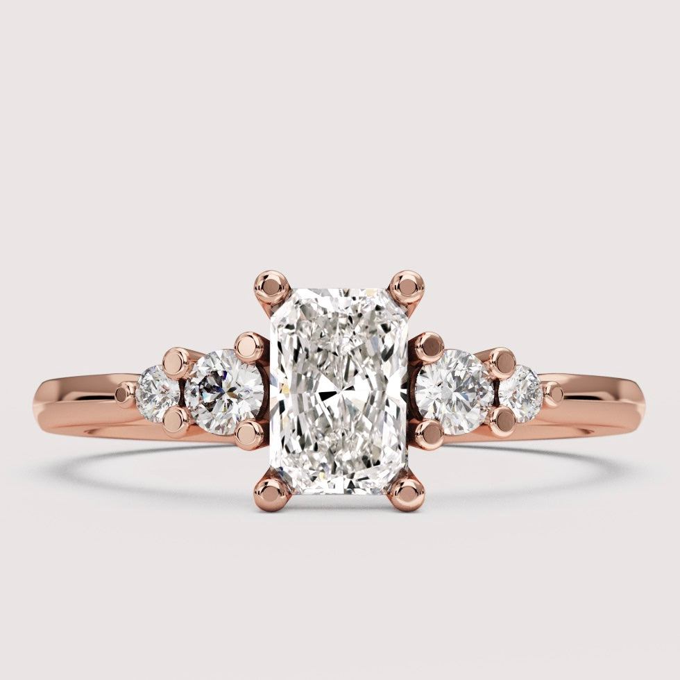 Caitlin - Radiant Cut 5 Stone Engagement Ring Setting