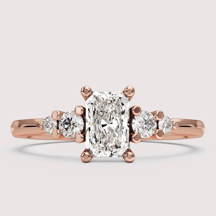 Caitlin - Radiant Cut 5 Stone Engagement Ring Setting