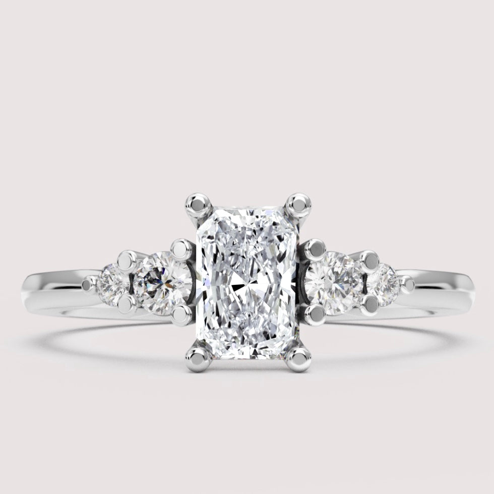 Caitlin - Radiant Cut 5 Stone Engagement Ring Setting