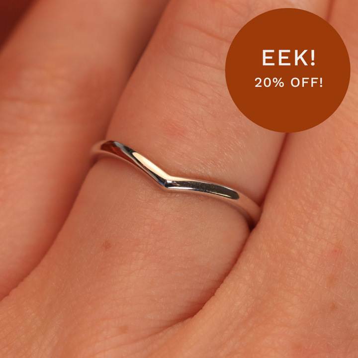 Clara - Polished Wishbone Wedding Ring - Ready-to-Wear